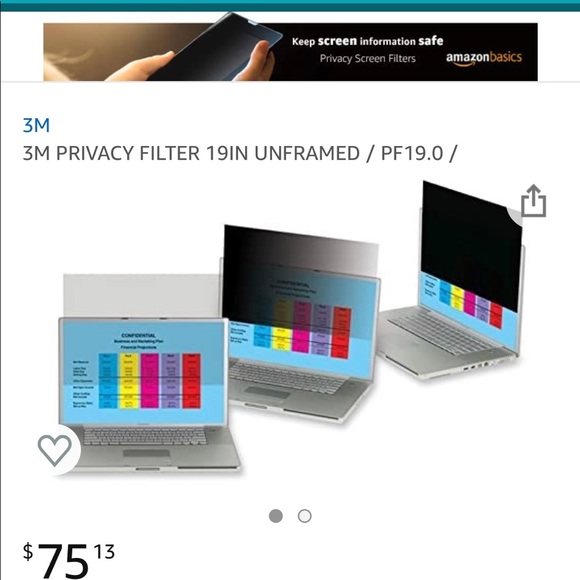 3M privacy screen 3 filters new - Picture 6 of 8